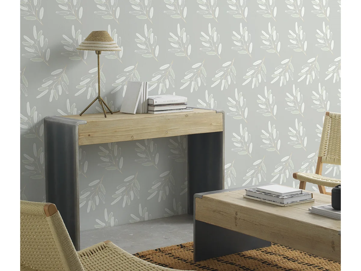 Lampe de table avec abat-jour en fibre naturelle tressée