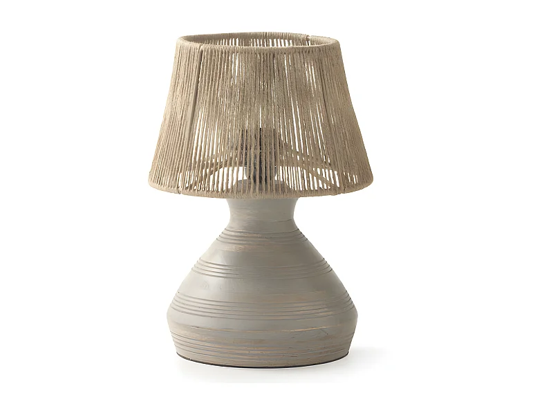 Candeeiro de mesa de juta