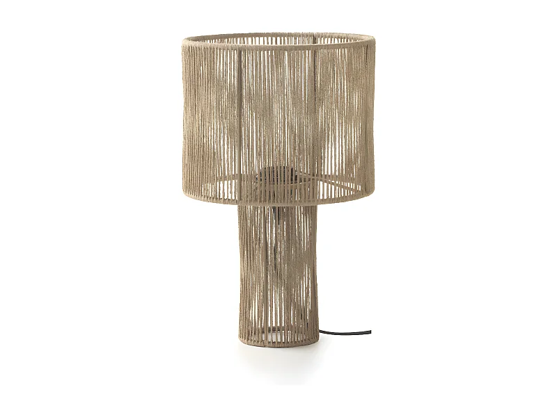 Candeeiro de mesa em juta