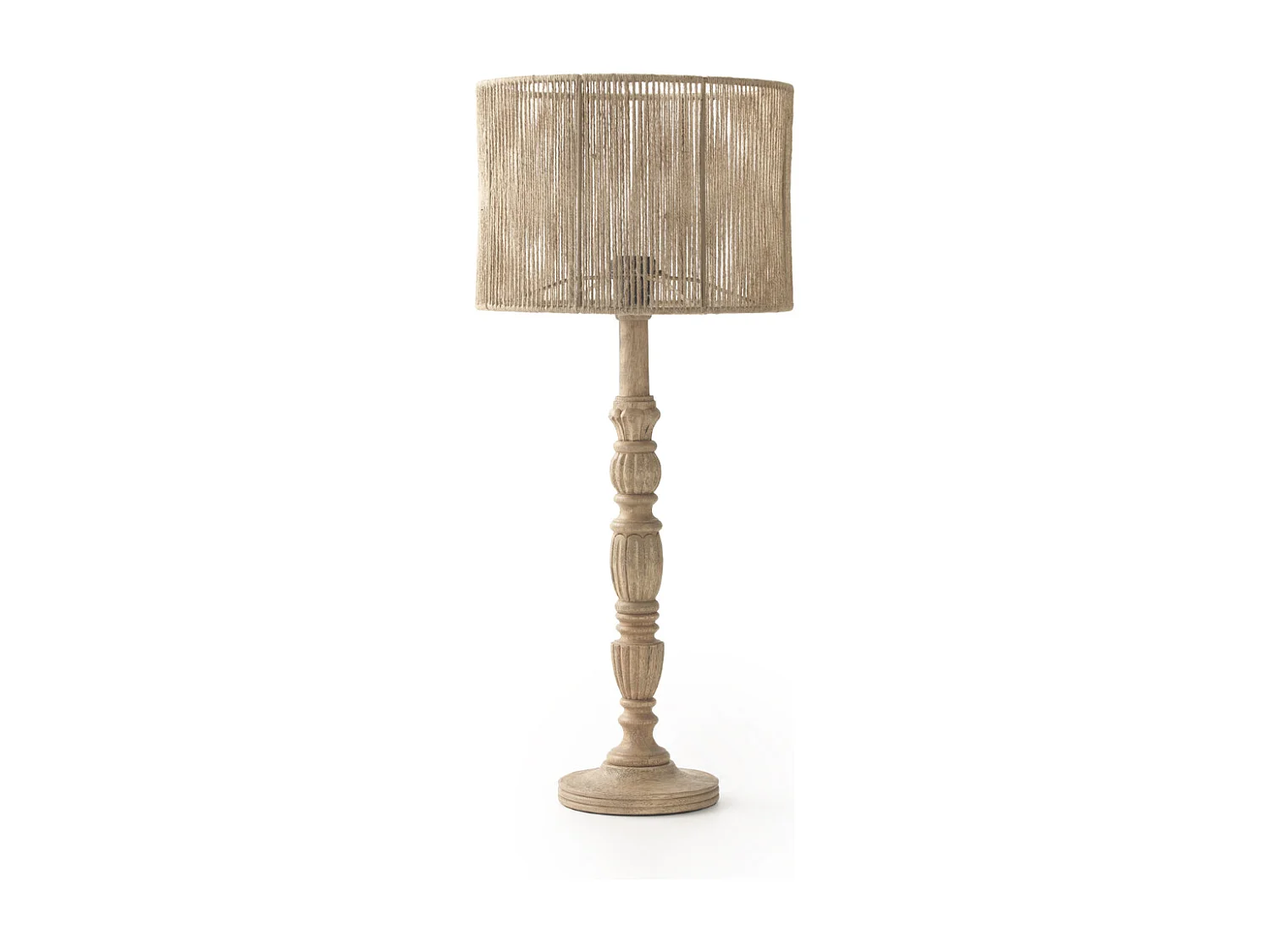Lampe de table en jute