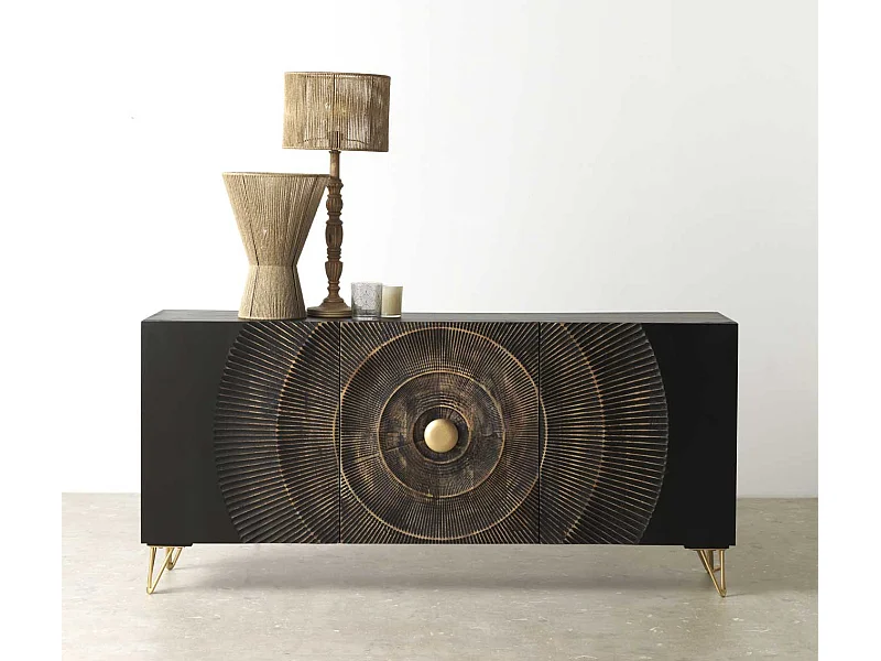 Lampe de table en jute