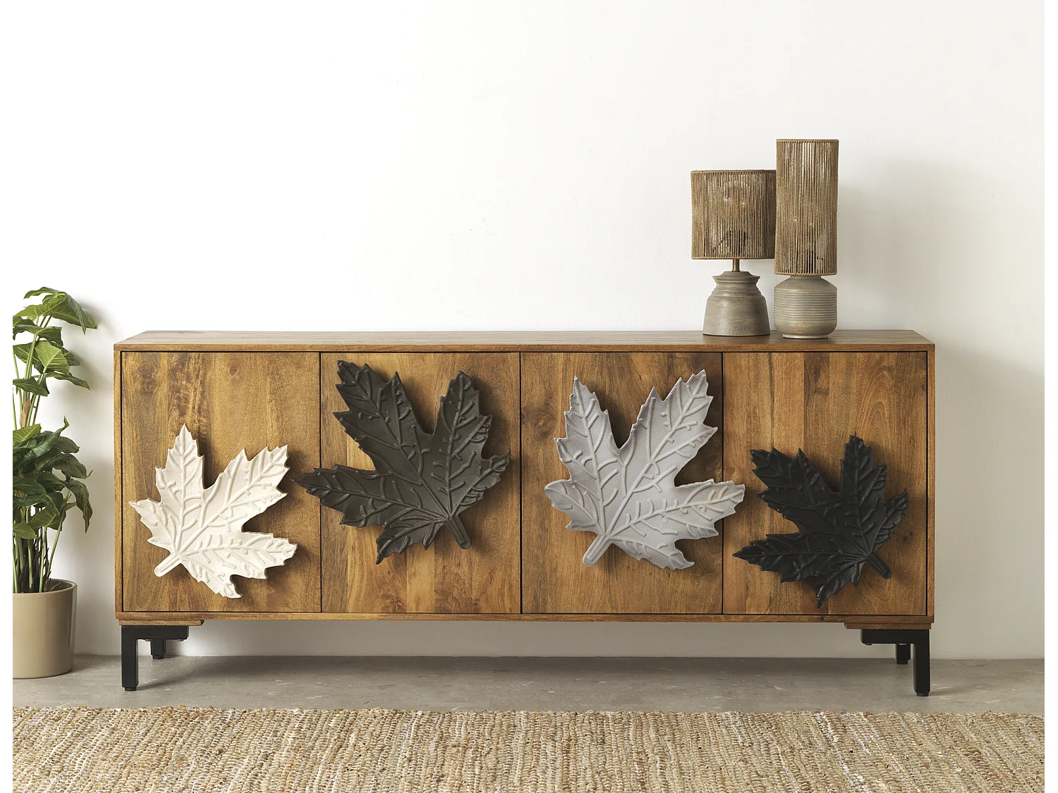 Lampe de table en jute