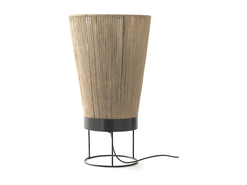 Candeeiro de mesa em juta