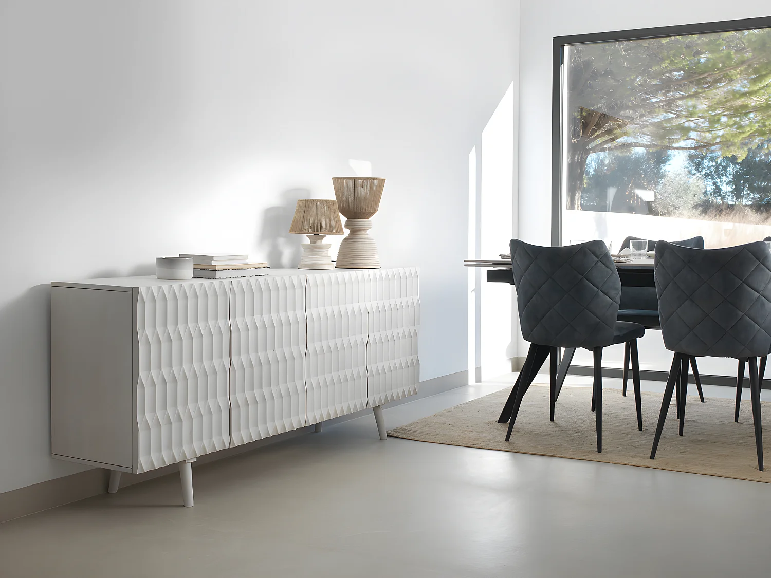 Lámpara de sobremesa yute