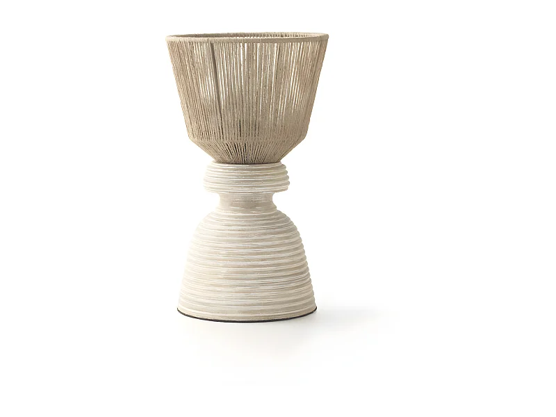 Candeeiro de mesa de juta