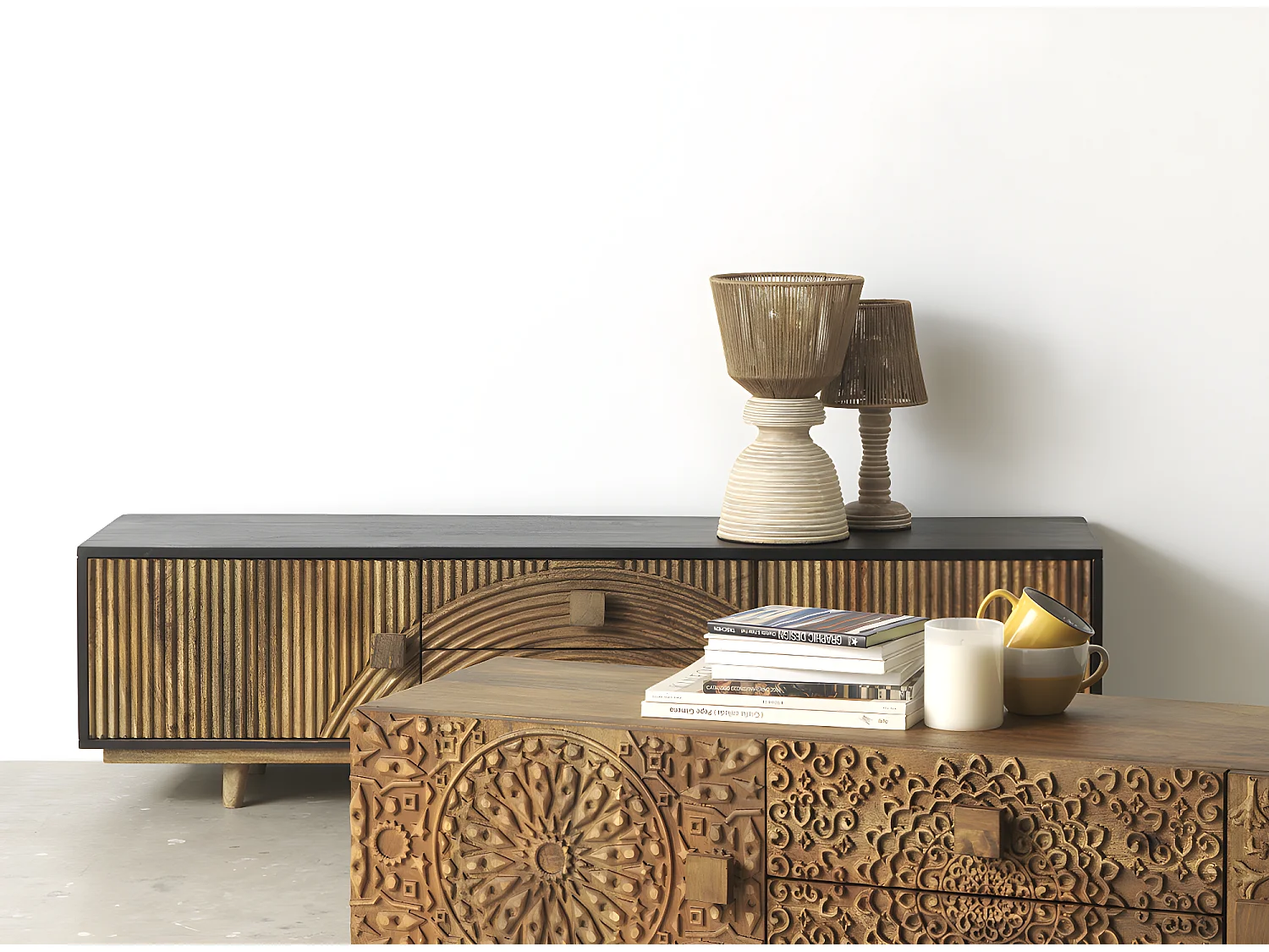 Lámpara de sobremesa yute