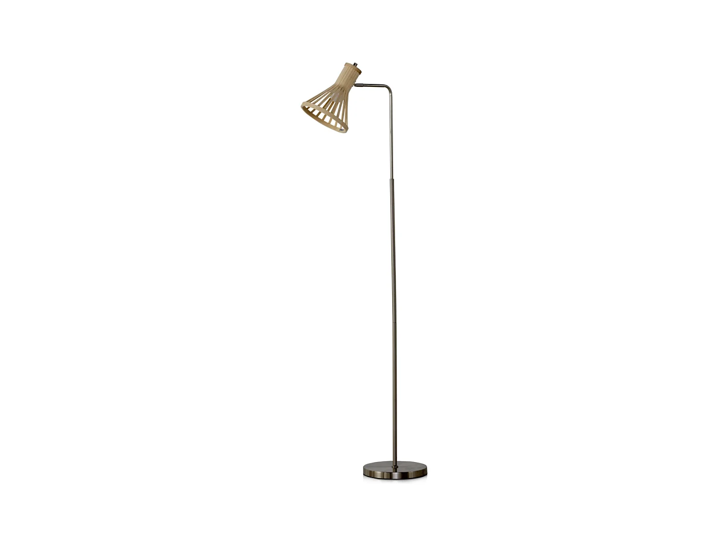 Lampadaire en bambou avec base en métal