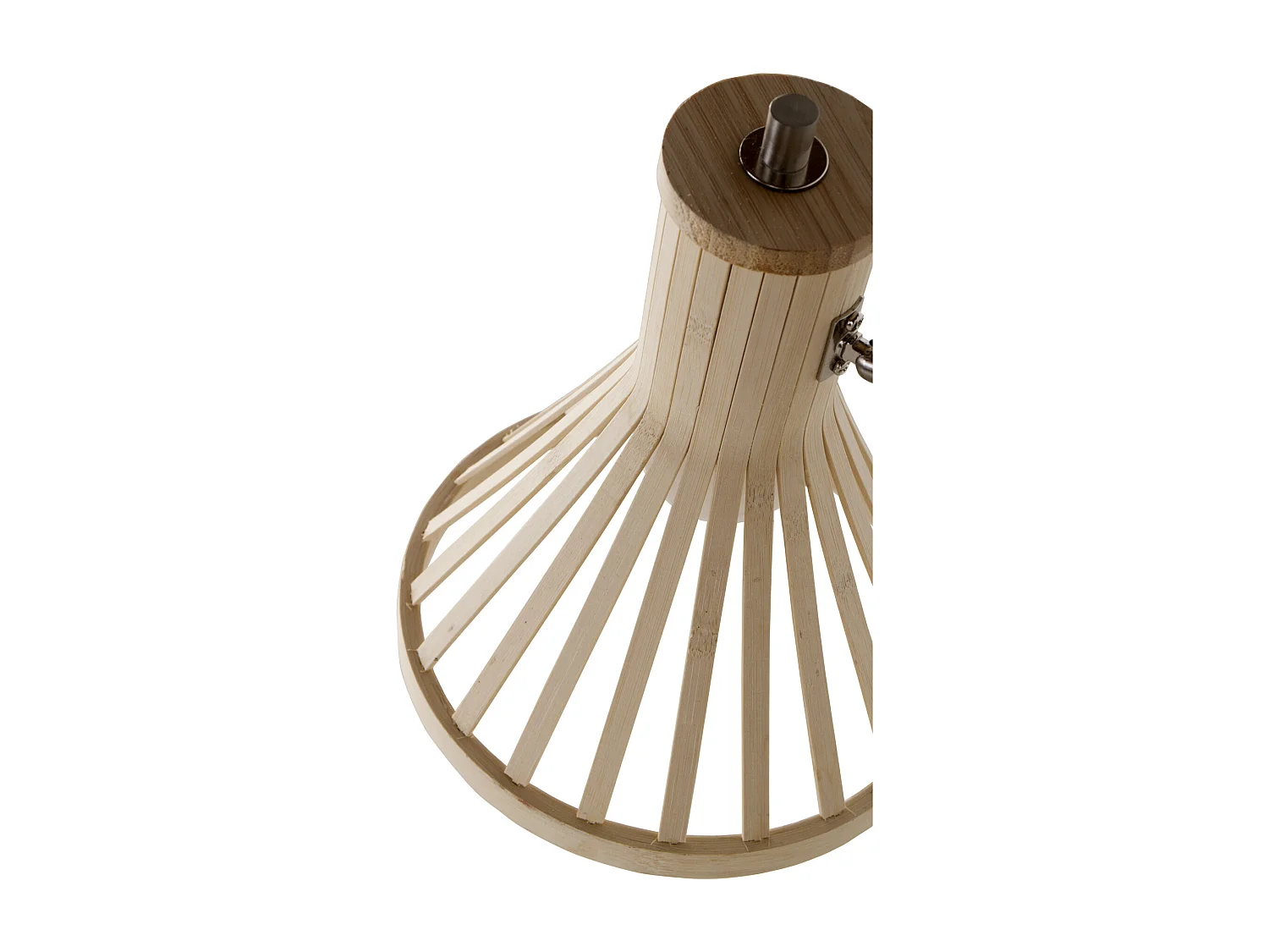 Lampadaire en bambou avec pied en métal