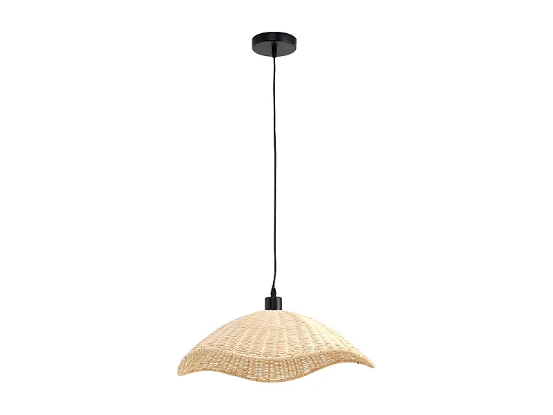 Lampe de plafond en fibres naturelles