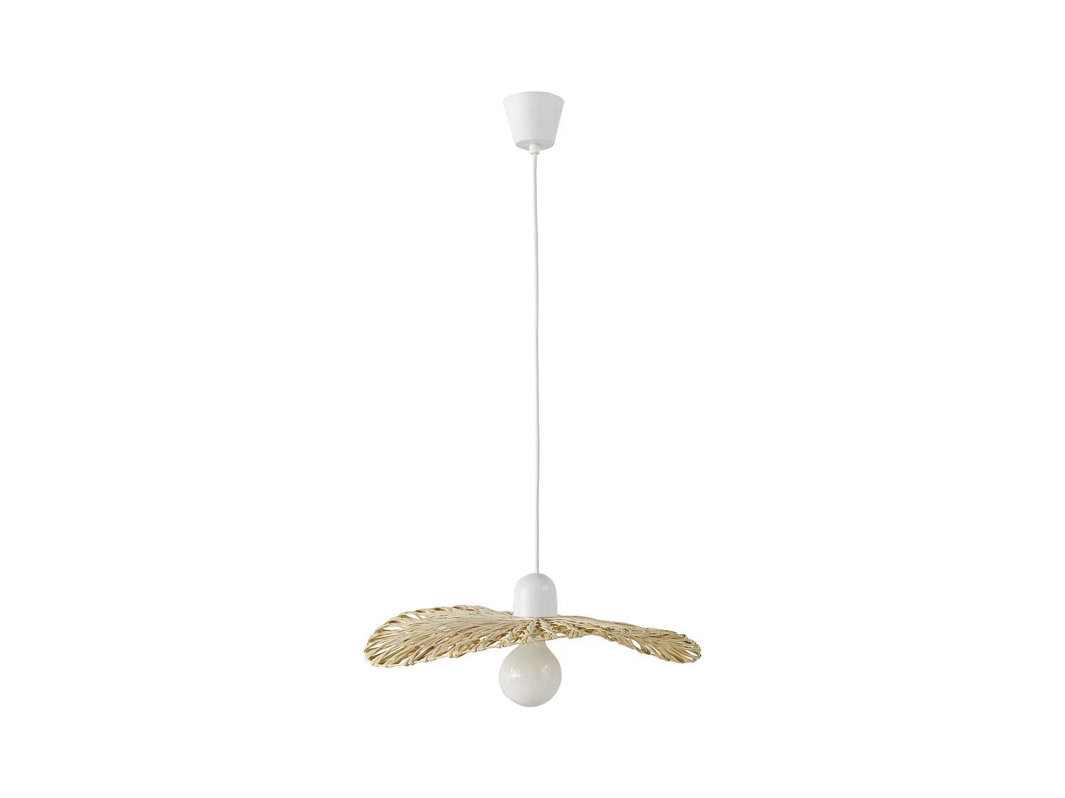 Plafonnier en rotin 50 cm diàmetre