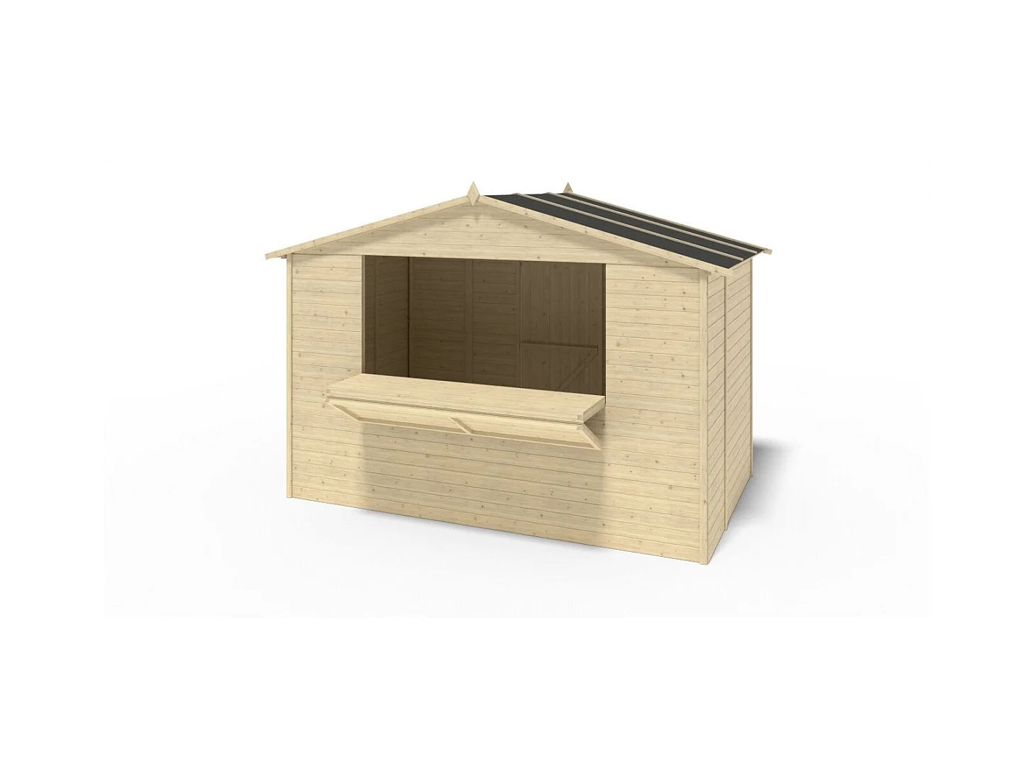 Kiosque/ stand de marché/ de vente 5,72 m2 - 3,11x1,84 m - 19 mm - DOM606 - ALTANKA
