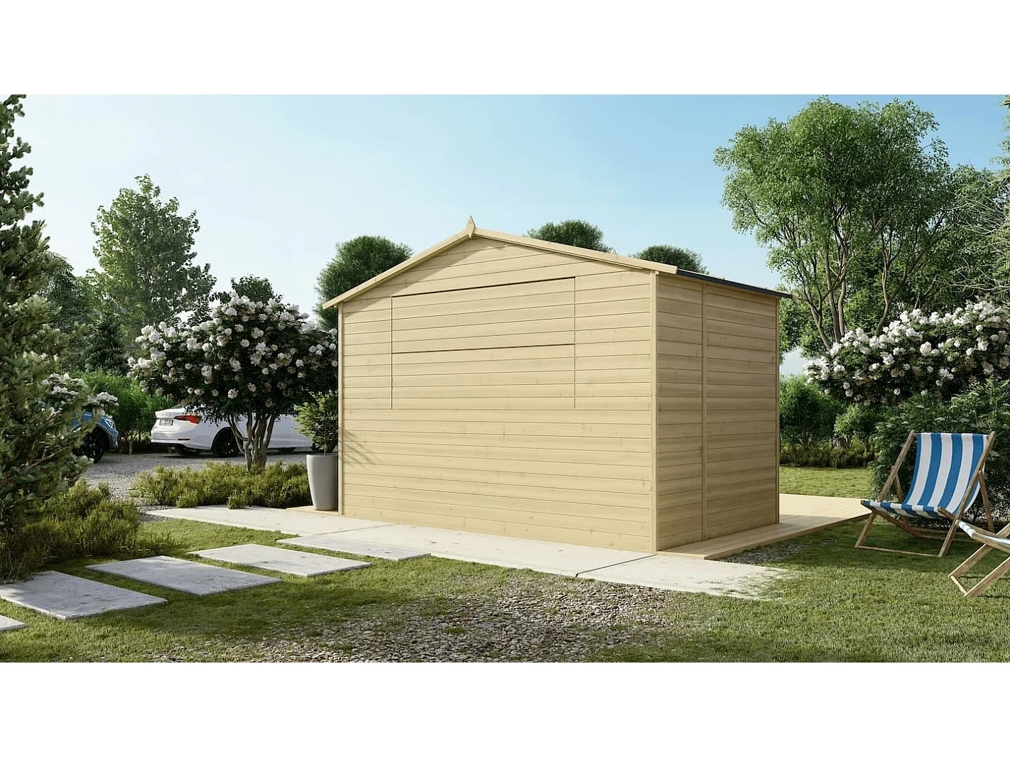 Chiosco per mercatini 5.72 m2 - 3.11x1.84 m - 19 mm - DOM606 - ALTANKA