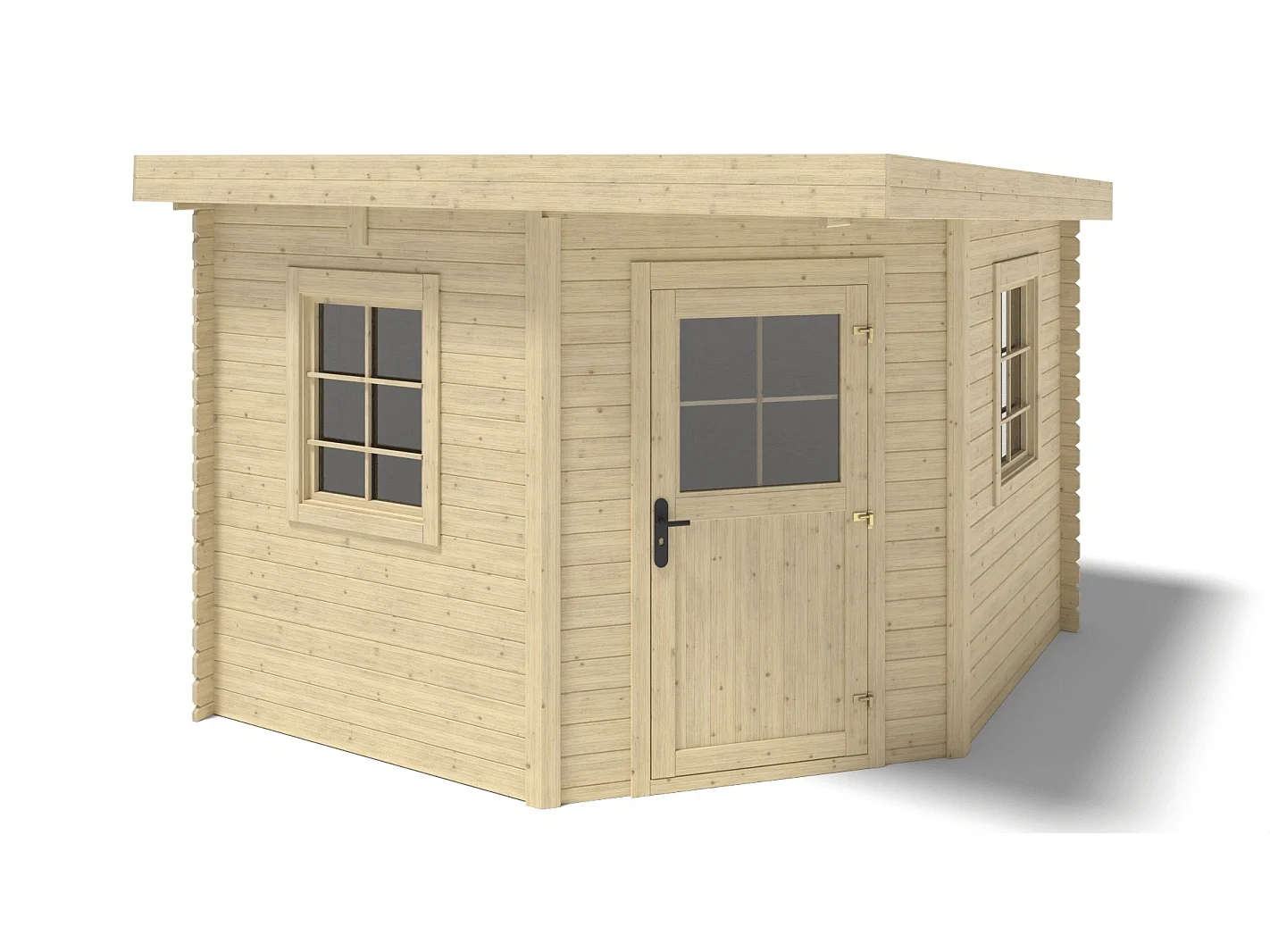 Abri de jardin en bois - 8m2 - 3x3m - Ep. 28mm - Couleur: naturel - DOM665 - ALTANKA