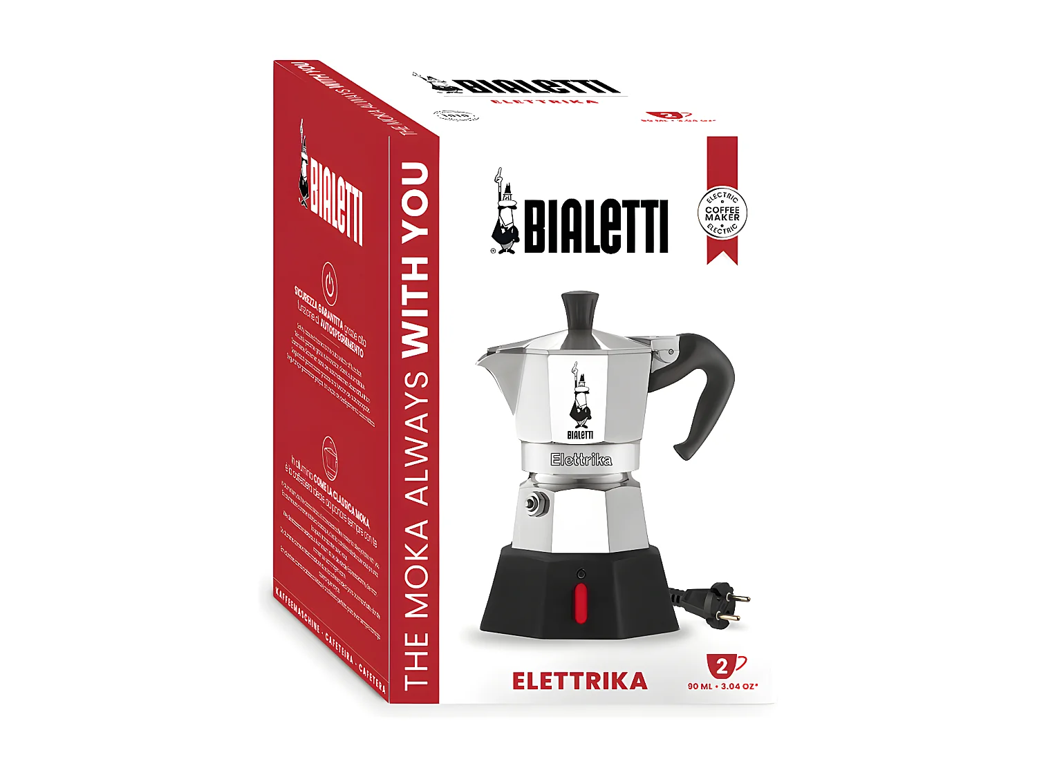 Cafetière Italienne Moka Express I love coffee 3 tasses Inox