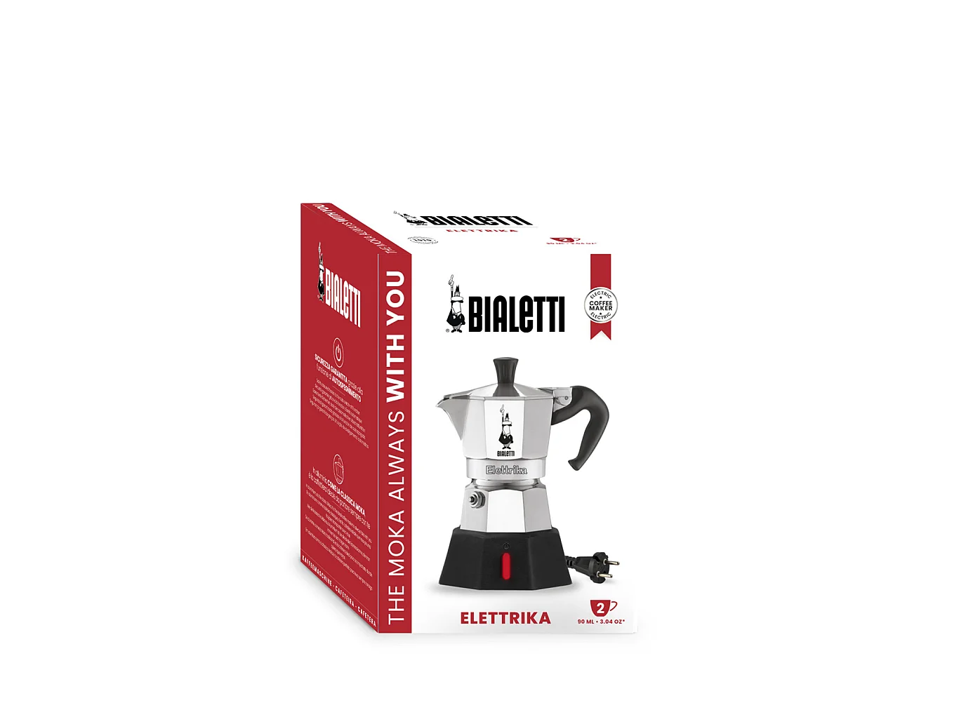 Cafetière Italienne Moka Express I love coffee 2 tasses Inox