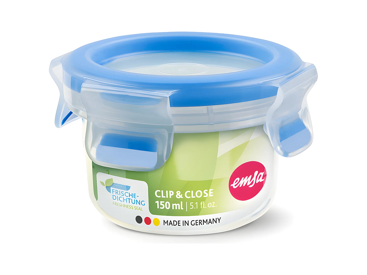 Boite ronde 0,15 L bleu clip&close