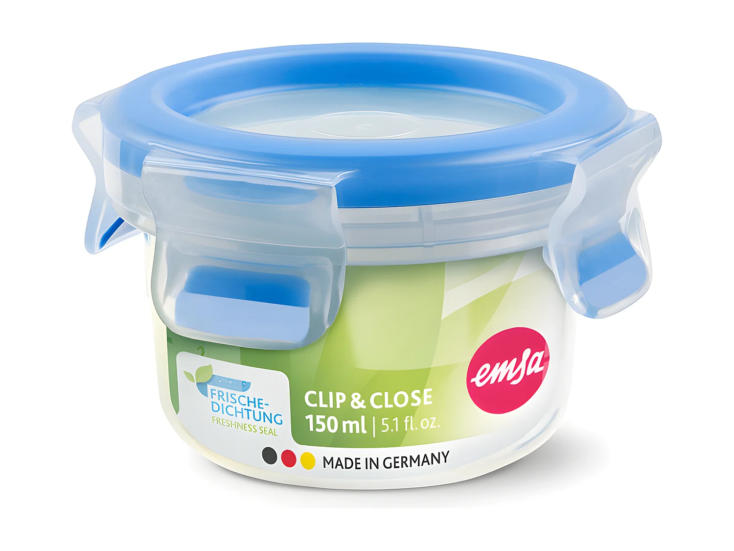 Boite ronde 0,15 L bleu clip&close