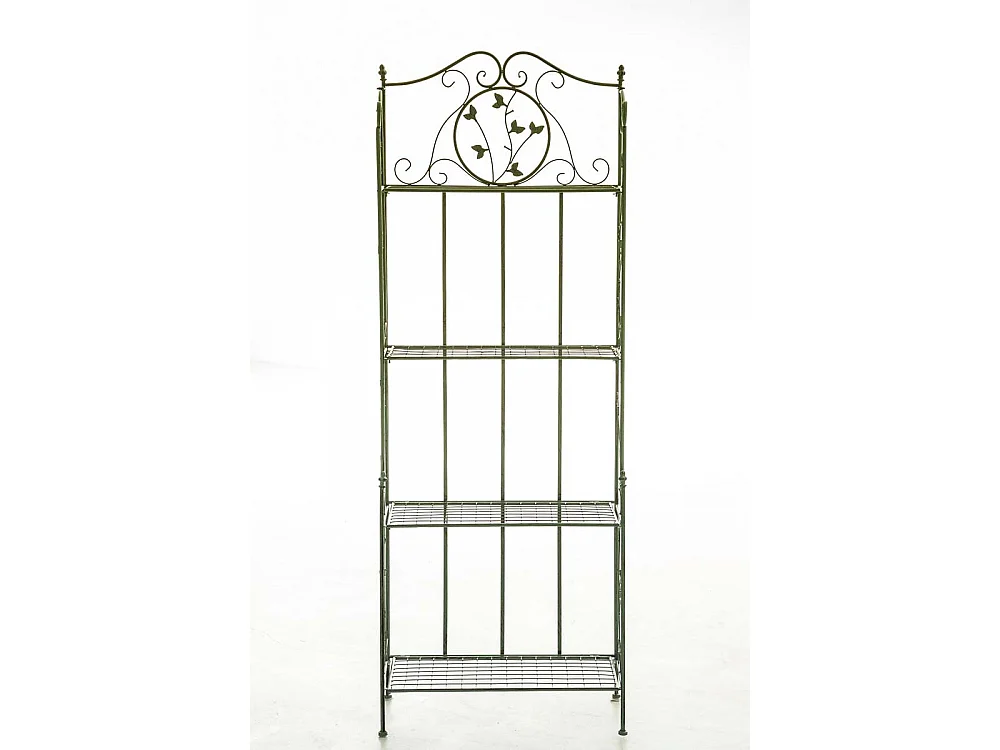Étagères sur pied - Métal - 60 x 33 x 158cm - Vert antique - Arona
