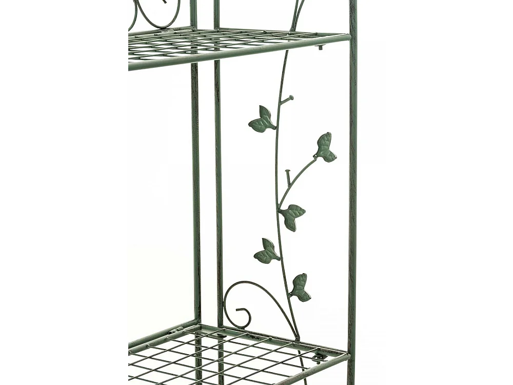 Étagères sur pied - Métal - 60 x 33 x 158cm - Vert antique - Arona