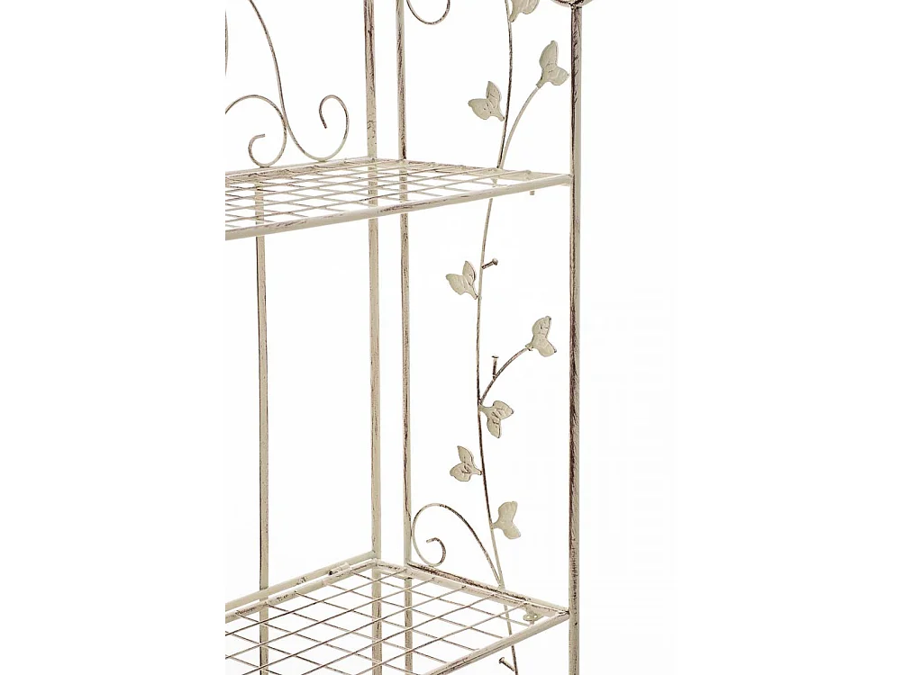 Étagères sur pied - Métal - 60 x 33 x 158cm - Crème antique - Arona