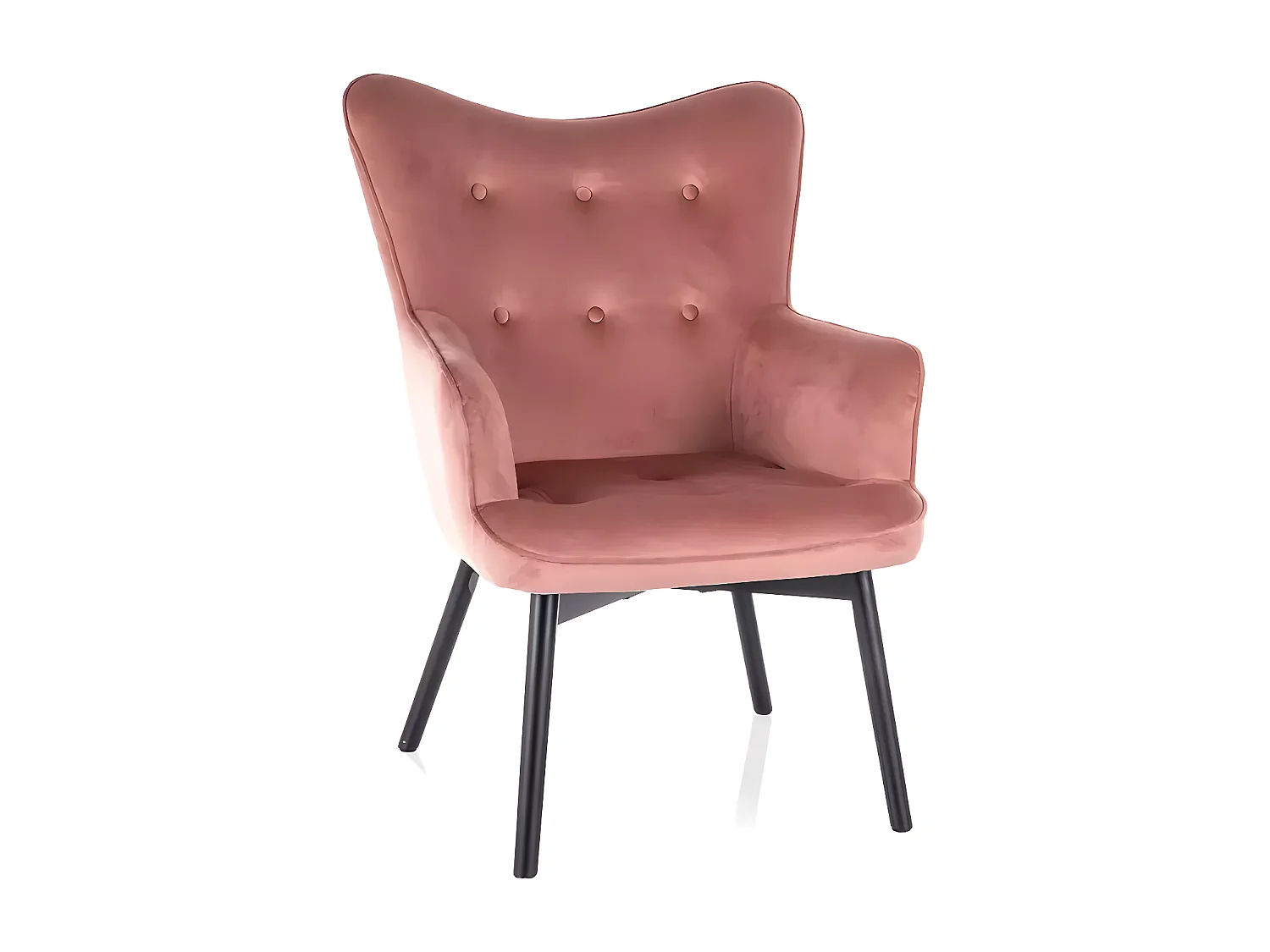 Relax Fauteuil Carmen/Tissu Verlours/Rose