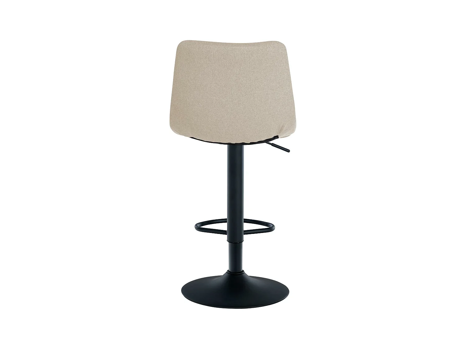 Lot de 2  Tabouret de bar - Tissu & Métal - Crème - Jerry