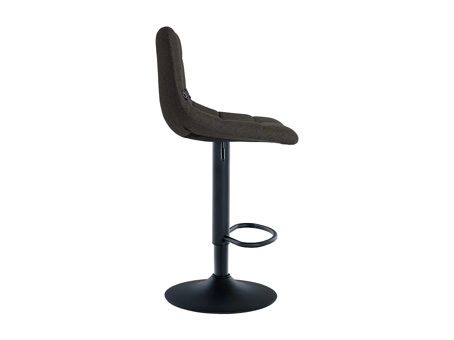 Tabouret de bar - Tissu & Métal - Gris foncé - Jerry
