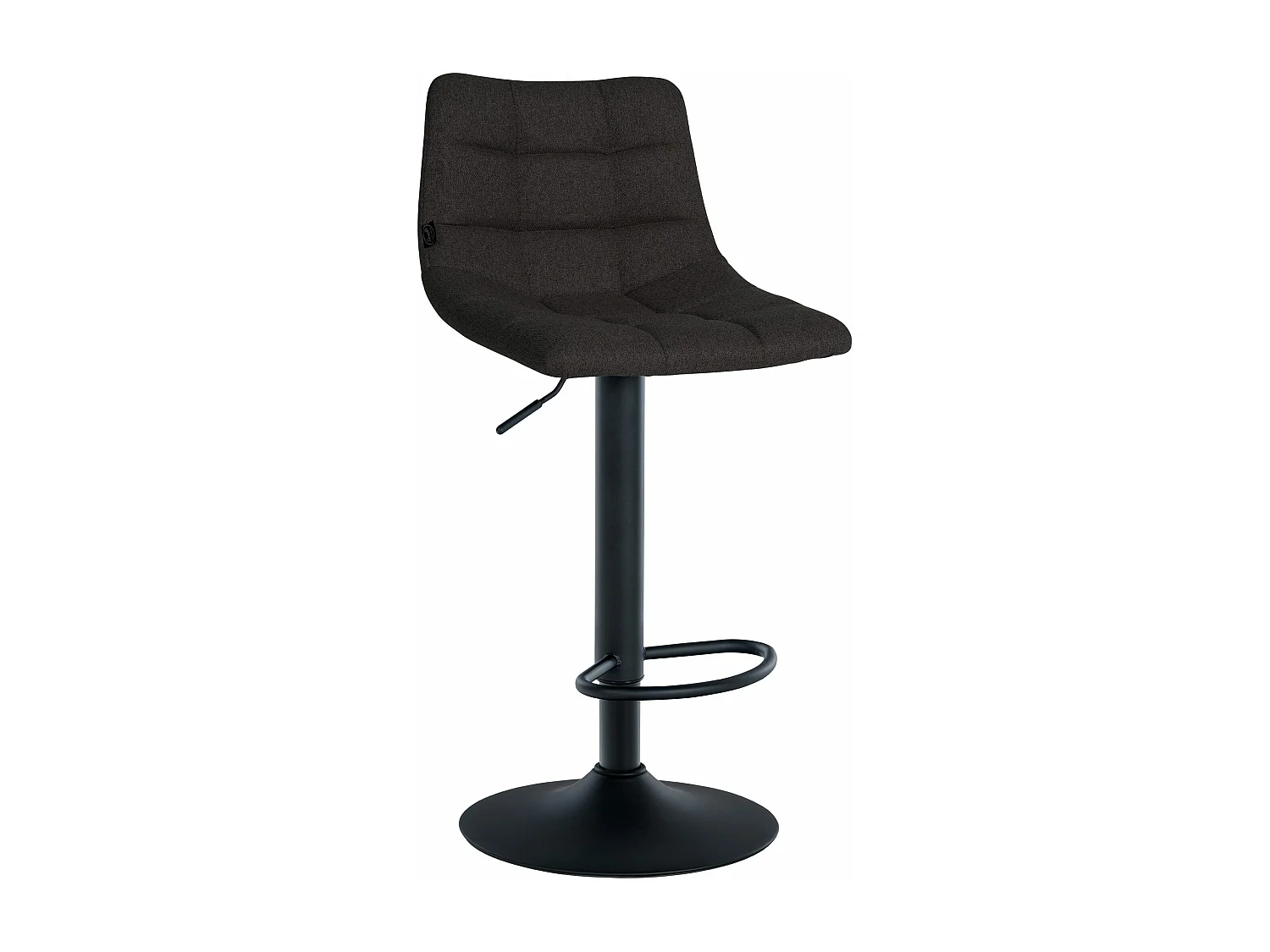 Lot de 2  Tabouret de bar - Tissu & Métal - Noir - Jerry