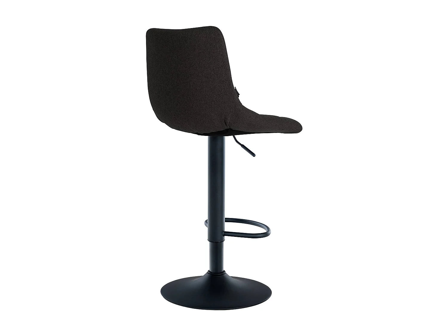 Lot de 2  Tabouret de bar - Tissu & Métal - Noir - Jerry