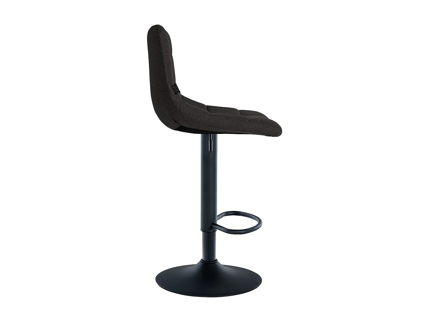 Lot de 2  Tabouret de bar - Tissu & Métal - Noir - Jerry