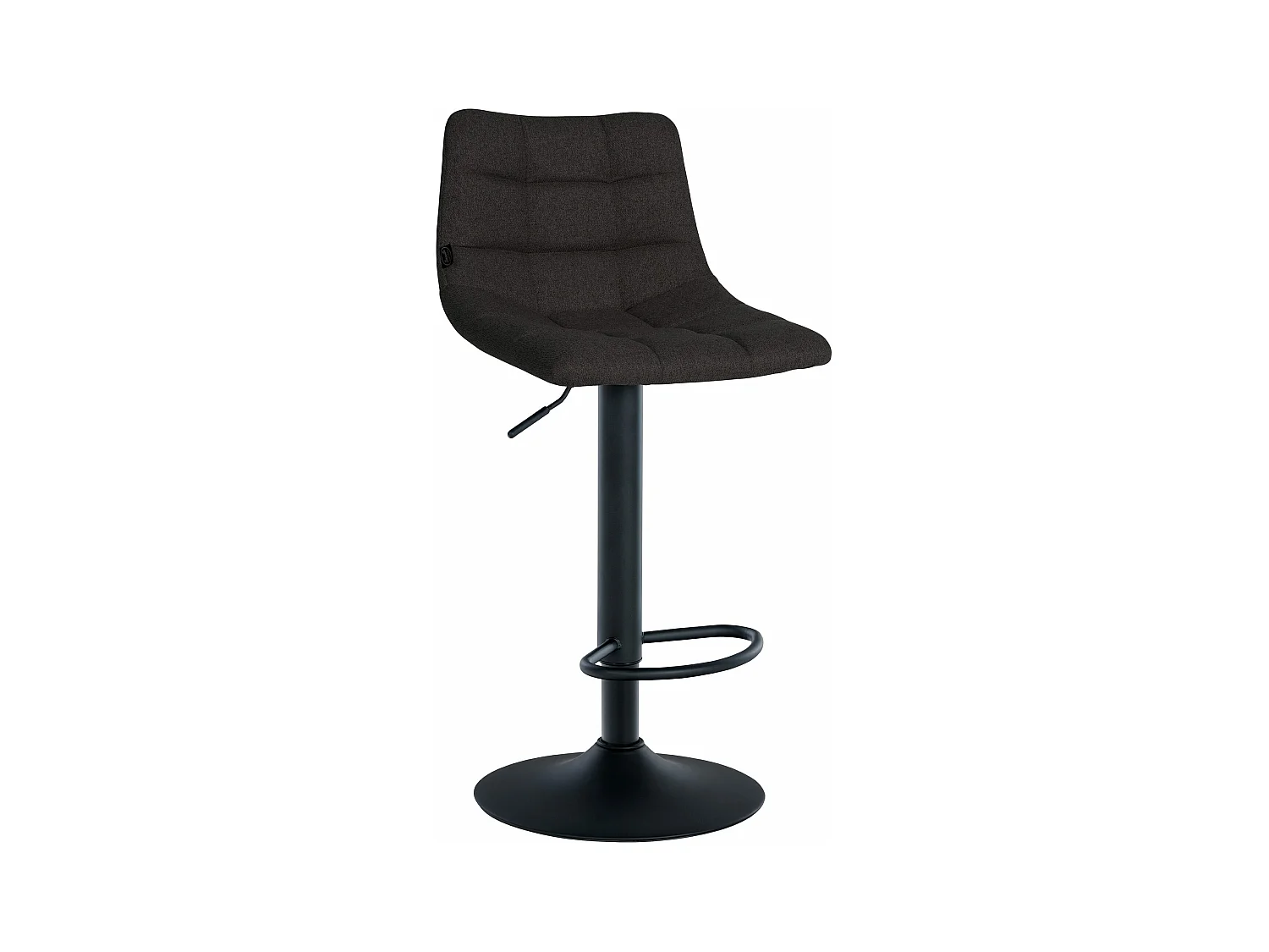 Tabouret de bar - Tissu & Métal - Noir - Jerry