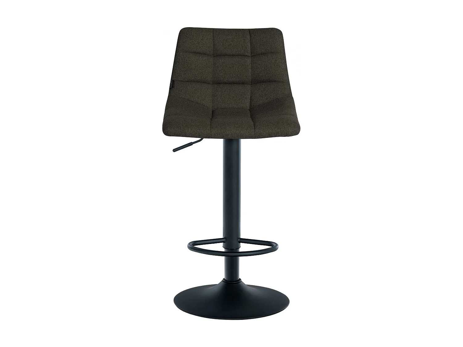 Lot de 2  Tabouret de bar - Tissu & Métal - Gris foncé - Jerry