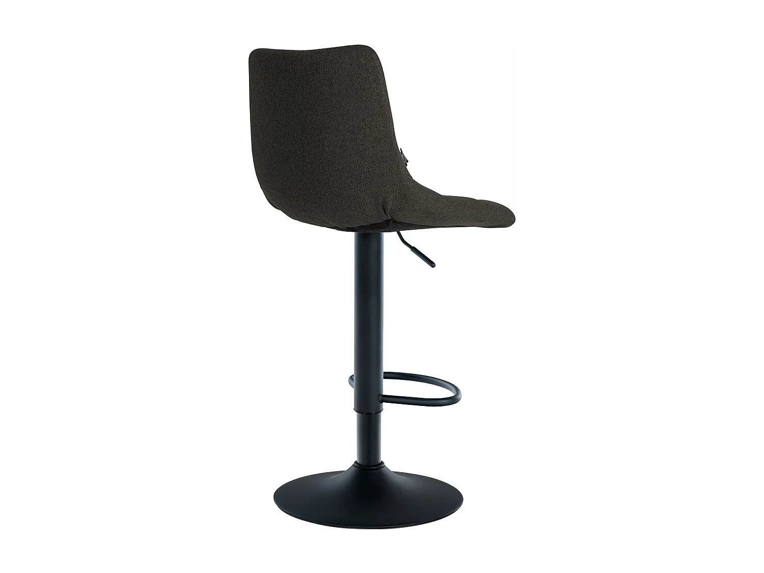 Lot de 2  Tabouret de bar - Tissu & Métal - Gris foncé - Jerry