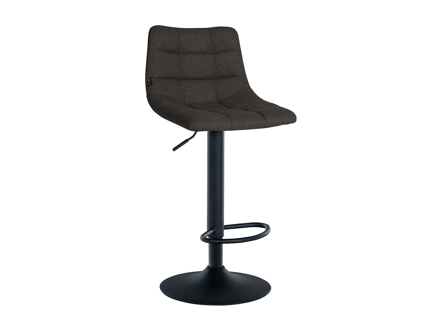 Lot de 2  Tabouret de bar - Tissu & Métal - Gris foncé - Jerry