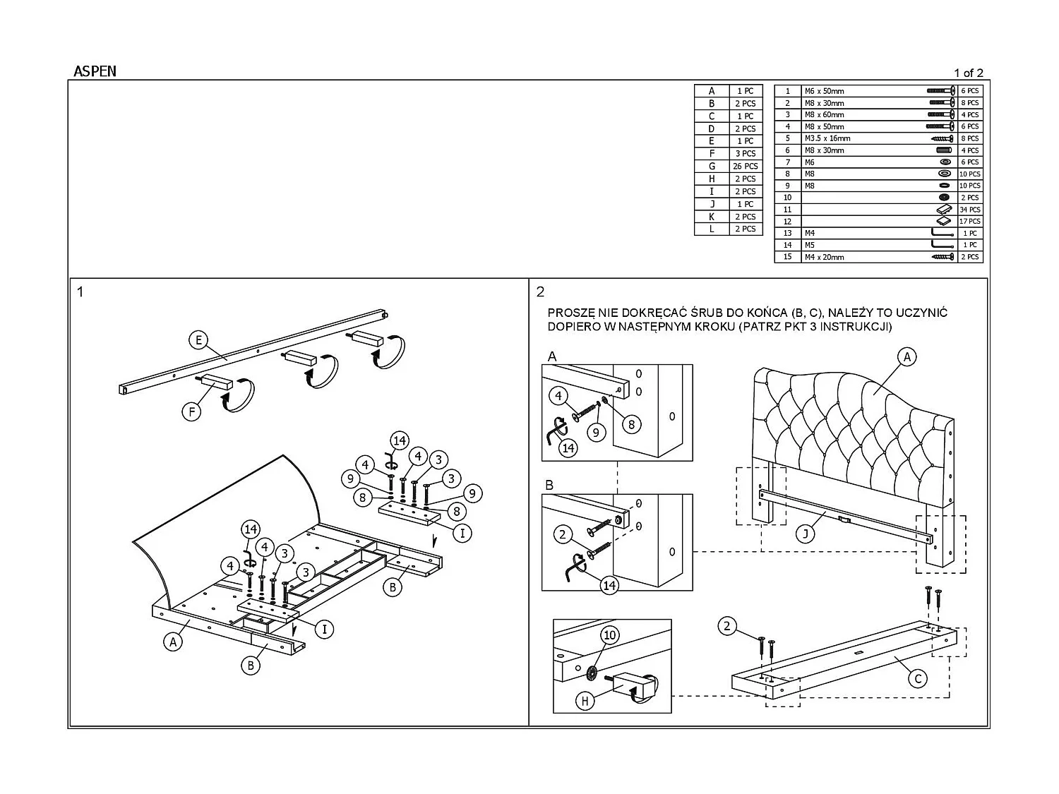 Lit Aspen M (160x200)/Matelas inclus/Tissu/Rouge