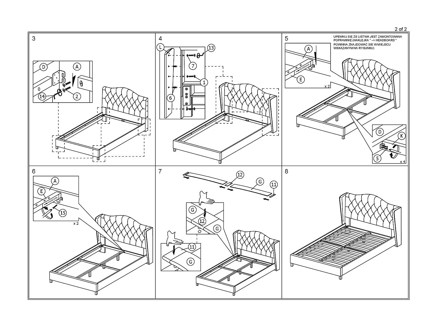 Bett Aspen  M (160x200)/Matratze Inklusive/Stoffbezug/Beige