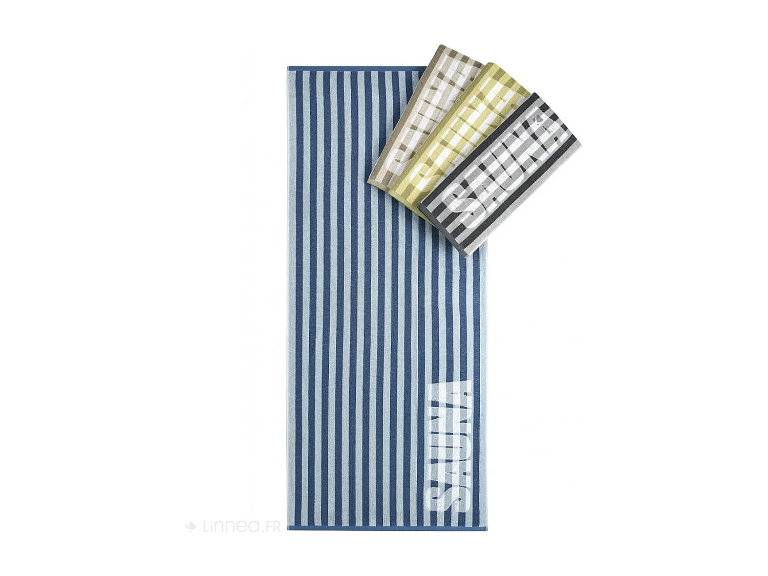 Drap de bain 85x200 cm collection SAUNA EFFICIENCE majuscule gris