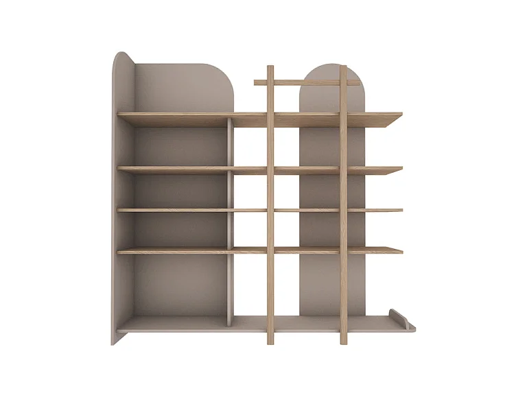 Wood Luck Bloom bookcase - Cashmere and wood
