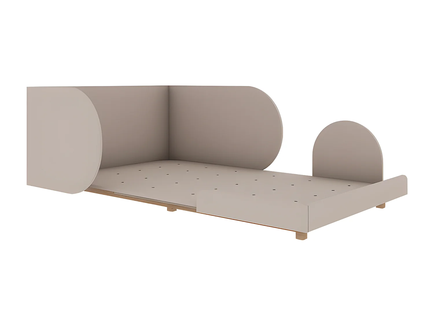 Lit évolutif 90x200 sommier inclus Bloom - Cachemire et Bois