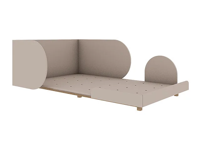 Lit évolutif 90x200 sommier inclus Bloom - Cachemire et Bois