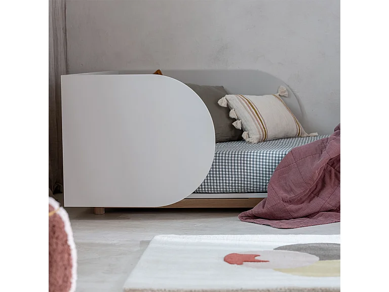 Lit évolutif 90x200 sommier inclus Bloom - Cachemire et Bois