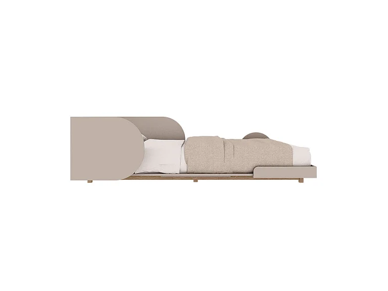 Lit évolutif 90x200 sommier inclus Bloom - Cachemire et Bois