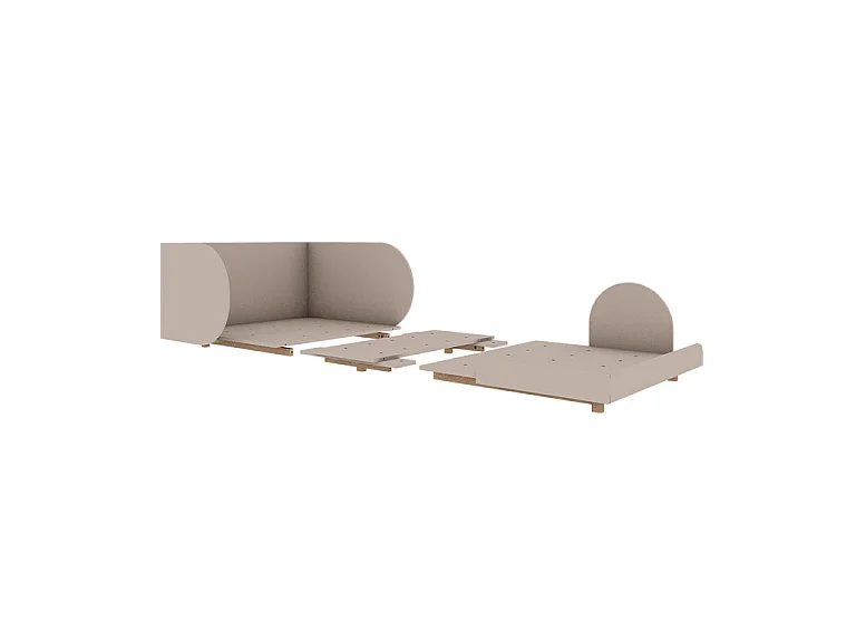 Lit évolutif 90x200 sommier inclus Bloom - Cachemire et Bois