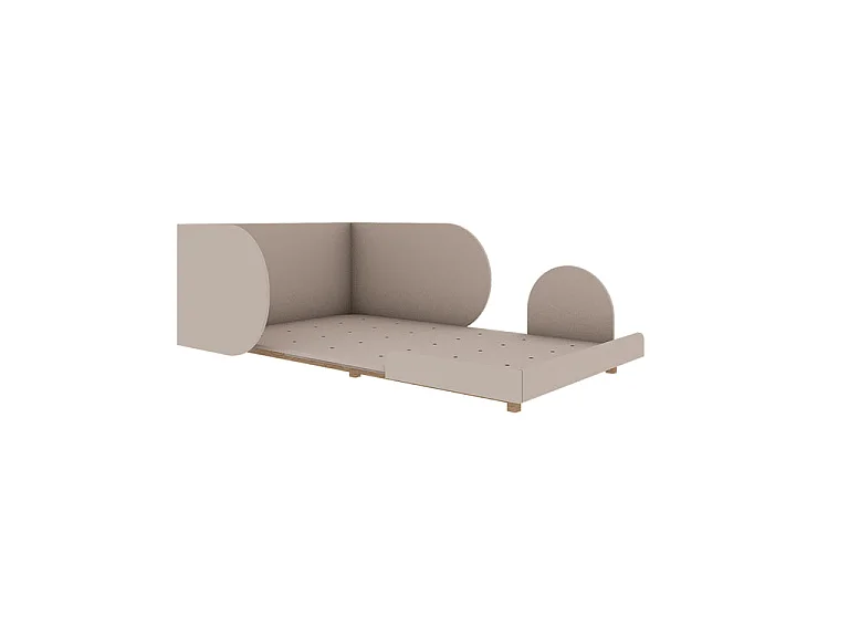 Lit évolutif 90x200 sommier inclus Bloom - Cachemire et Bois