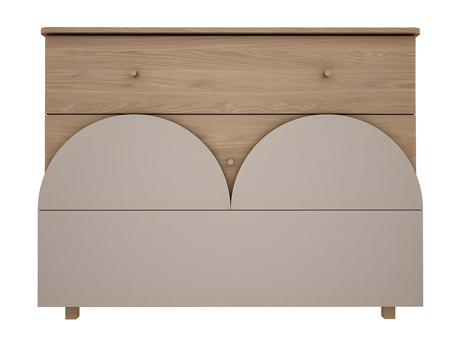 Commode 3 tiroirs Bloom - Cachemire et Bois