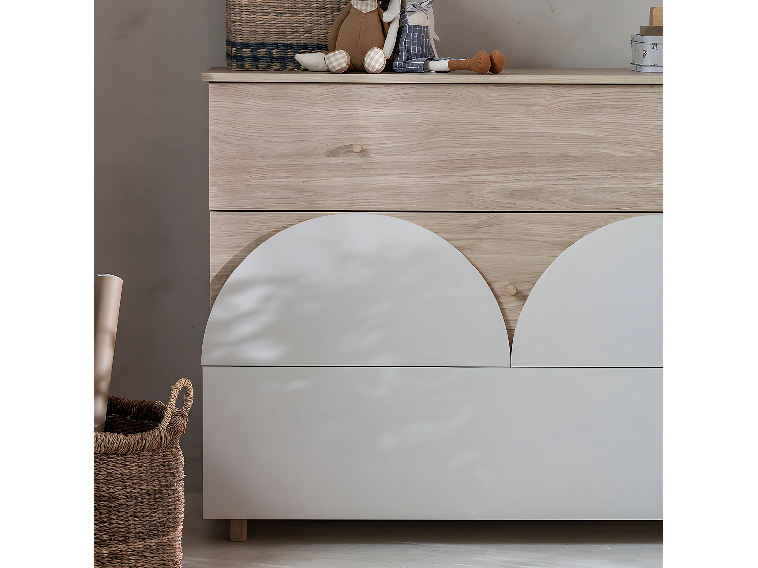 Commode 3 tiroirs Bloom - Cachemire et Bois