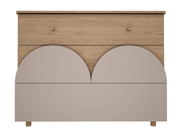 Commode 3 tiroirs Bloom - Cachemire et Bois