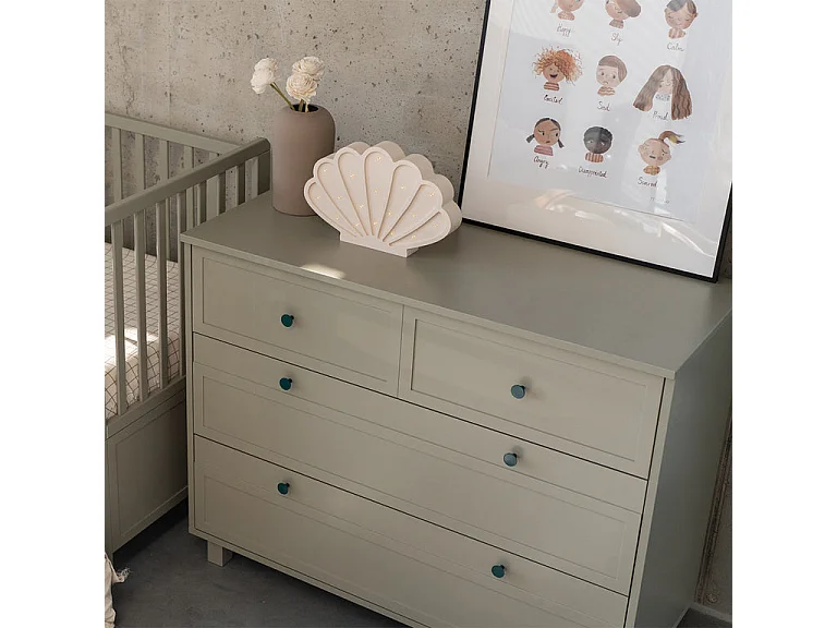 Commode 4 tiroirs Gabriel - Vert Eucalyptus