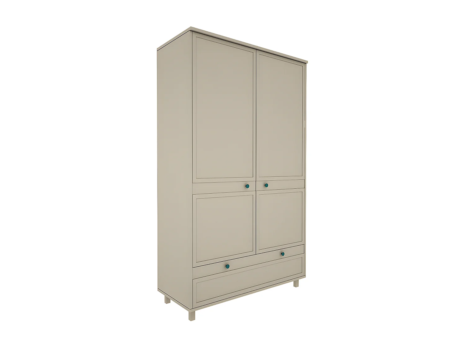 Armoire 2 portes 1 tiroir Gabriel - Vert Eucalyptus