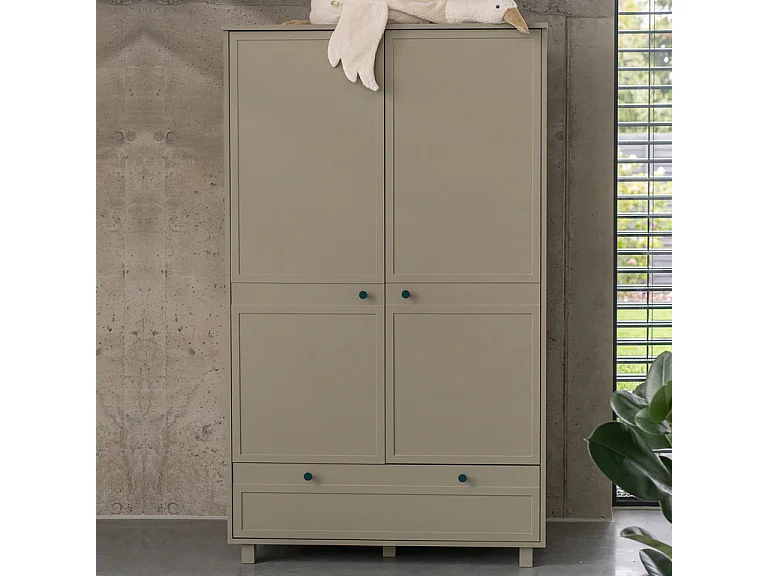 Armoire 2 portes 1 tiroir Gabriel - Vert Eucalyptus